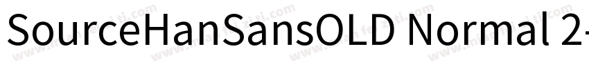 SourceHanSansOLD Normal 2字体转换